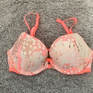 Victoria’s Secret Neon Orange, pink, and tan bra- size 32C